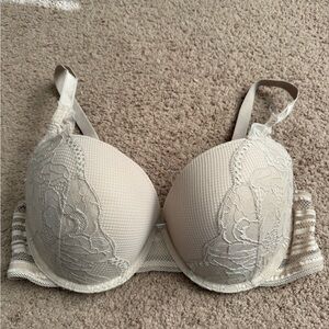 Auden Deep Plunge Coverage Push Up Bra - light taupe